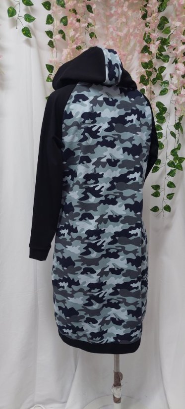 Mikinošaty šedomodrá kamufláž