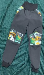 Černý softshell s dino 4 velikosti
